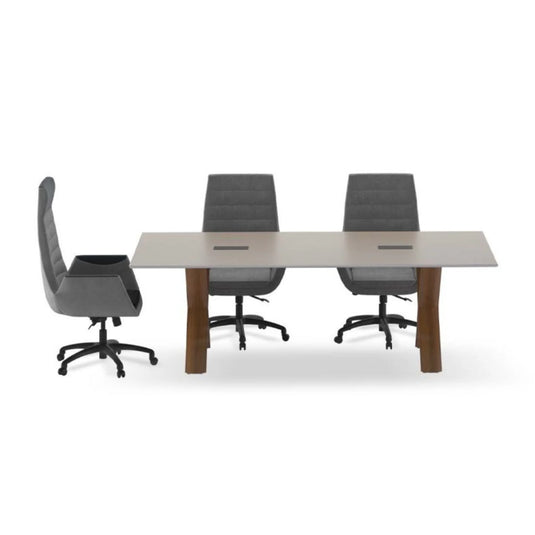 Where is a meeting table?